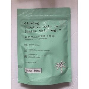 FRANK BODY Coconut Coffee Scrub Body FULL SZ. 200g/7.05oz.
